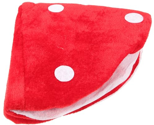 jojofuny Sombrero de Champiñones Sombrero Rojo Manchado Seta de Brush Novedad Hongo Traje Cosplay Prop para Niños Adulto
