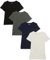 Amazon Essentials Women's Regular-Fit Short-Sleeve Crewneck T-Shirt, Pack of 4, Black/Charcoal Heather/Navy/White, M