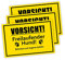 3 Stück XXL Vorsicht! freilaufender Hund Schild 30 x 40 cm aus stabiler PVC Hartschaumplatte 5mm Achtung vor dem Hund Schild mit UV-Schutz von STROBO