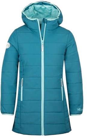 Trollkids Girls Stavanger Coat | Wasserabweisend und atmungsaktiv, Warme Wattierung, Angeschnittene Kapuze, Zwei Hüfttaschen