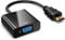 Omivine HDMI to VGA Adapter Cable, 1080P Gold Plated HDMI to VGA Converter (Male to Female) for Desktop, Laptop, PC, Monitor, Projector, HDTV, Chromebook, Raspberry Pi, Roku, Xbox