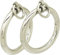 ACECHANNEL Edelstahl Handgelenk Manschetten Armband abschließbarer Armreif mit abnehmbarem O-Ring Restraints Armbänder (65MM X 55MM, Polished Silver)