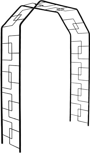 Arche Tube carré 20 Trapèze 180x50x234 cm - Anthracite - Made in France