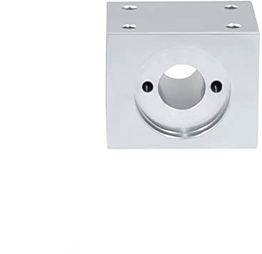 Soporte de carcasa de tuerca de tornillo de plomo trapezoidal, asiento de tuerca de conversión de tornillo T8 para impresoras 3D, color plateado