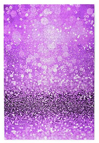 Funkelnde lila Glitzer-Puzzles sind geeignet für Erwachsene und Jungen und Mädchen. 1000-teiliges Puzzle