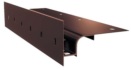 Renoplast® Aluminium Traufprofil W30 200cm Braun | Fertigstellung von Terrassen und Balkonen | Belüftete Böden Erhöht | Wasser ablaufsysteme Winkelprofil | Korrosionsschutz Balkonprofile