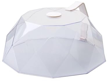 Mikrowellen-Spritzer-Abdeckung, Durchsichtiger Mikrowellen-Dampfgarer Zum Kochen von Speisen, Mikrowellenplatten-Abdeckung, Mikrowelle Lebensmittelabdeckung (Weiß)