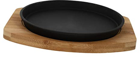 Cabilock 1 Set Bistecca Teppanyaki Piastra Di Ferro Teppanyaki Piastra in Ferro Teppanyaki Padella Per Fajita Piatto Di Bistecca Giapponese Griglia Per Stufa Abito Anti-aderente Wok