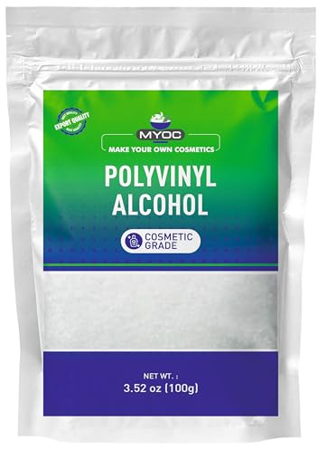 Myoc Polyvinyl Alcohol –100 Gm (3.52 Oz), Polyvinyl Alcohol Hot, PVA Hot, Polyvinyl Alcohol Fine Granules, Polyvinyl Alcohol for Spray, Film Forming Polyvinyl Alcohol PVA Hot, Polyvinyl Alcohol Bulk