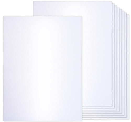 36 Blatt weiß schimmernder Karton, 21,6 x 27,9 cm, metallisches Kartonpapier, 250 g/m²/41,7 kg Perlglanz-Papiereinband, doppelseitiges Karten-Druckerpapier für Einladungen, Kartenherstellung, DIY