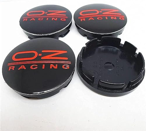 QQLADY 4 Pièces Cache Moyeux pour OZ Racing 56mm, Voiture Centrale Cache de Moyeu de Roue, AntipoussièRe Et éTancheAntirouille Cache Moyeux, Accessoires Voiture