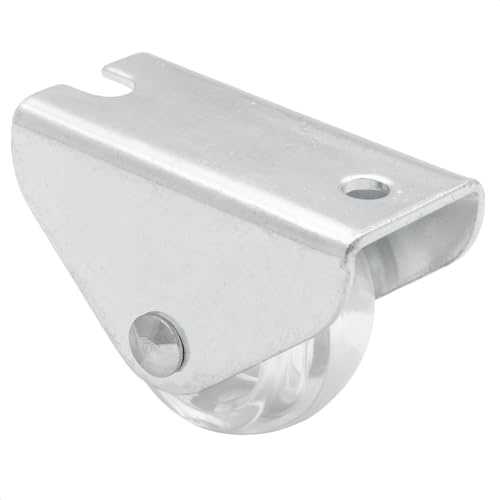WAGNER Design Möbelrolle/Bockrolle CLEAR - Durchmesser Ø 25 mm, Bauhöhe 30 mm, Stahl verzinkt, transparent, Anschraubplatte 20 x 40 mm, Tragkraft 40 kg - 01055501
