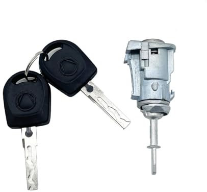Hzyckj izquierda 604837167 Bloqueo de puerta para VW Golf 4 Mk4 IV Bora Jetta Passat Lupo Polo 9n con 2 llaves Cilindro de cilindro