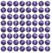 MJDCB 45 piezass Cuentas de Ojo de Gato Morado 8mm Abalorio de Cristal Redondas Sueltas para Hacer Joyería Pulsera Collar Pendientes Bisutería Accesorios