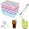 3 Stück Große Quadratische Eiswürfelform Silikon mit Deckel, Hunde Pfote Motiv Eiswürfelbehälter, BPA Frei 6-Fach Ice Cube Tray, Stapelbar Eiswürfelschale für Cocktail Baby Brei Einfrieren Behälter