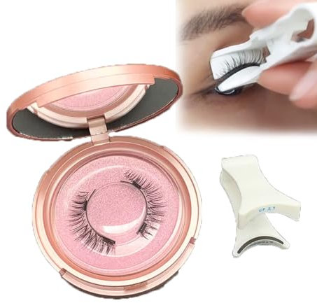 Magnetische Wimpern von Dalarey, magnetische Wimpern von Dalarey, magnetische Wimpern ohne Kleber, selbstklebende magnetische Wimpern mit Applikator, langlebige und wiederverwendbare (Nature)