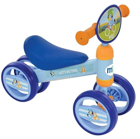 Disney Bluey Triciclo bebé, 47x25x37 cm, Máx. 15 kg + 1 año, 3 Ruedas antipinchazos, Asiento ergonómico, Estructura Estable, Diseño Colorido, Bicicleta sin Pedales, Juguetes Interior (77735)