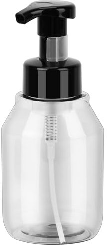 Foaming Soap Dispenser Refillable - 1 Pack 12oz Foaming Hand Soap Dispenser Pump Bottle for Bathroom Vanities Kitchen Sink, Plastic Foam Soap Dispenser for Liquid Soap, Shampoo, Body Wash Grey