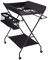 Mobile Wickeltisch Klappbar Wickelkommode Wickelaufsatz Badewanne Changing Table mit Wickelauflage, Sicherheitsgurt und Ablagefächern, platzsparend & stabil (Schwarz)