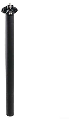 27 2 mm Carbonfaser-Sattelstütze, ultraleichte Sattelstütze, MTB-Rennrad-Sattelstütze, 3K-Gitter-Carbon-Tuch-Körnung, stabiles Sattelstützen-Kopfteil, Stahllegierungsschrauben (27,2 mm)
