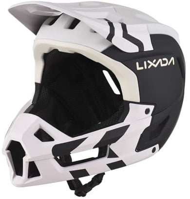 Lixada MTB Fahrrad Helm Full Face Mountain Bike Helmet Ventilation Lightweight Helmet 59-62cm