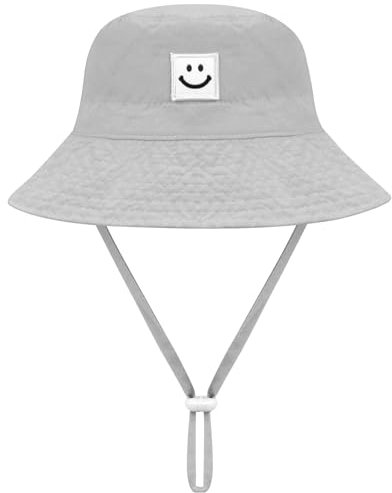 flintronic Chapeau de Soleil Bébé, Bob Bébé Enfant, Réglable UV Protection Chapeau de Pêcheur, Chapeaux de Seau Respirant, Chapeau de Plage pour Piscine Plage Extérieure