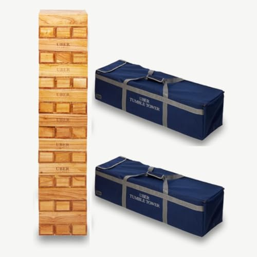 DOCTOR SPORT Hartholz Wackelturm XXL bis 250cm, bis 250cm, 100 Indien Öko | Stapelturmspiel : das härteste Holz auf dem Markt, Jumbo