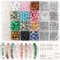 EUES 8mm Perlen für Armbänder,Perlen zum Auffädeln,Armbänder Selber Machen, Natürliche Steinperlen Armband Perlen，Perlen Set für Ketten DIY Schmuck (Silberne Accessoires)