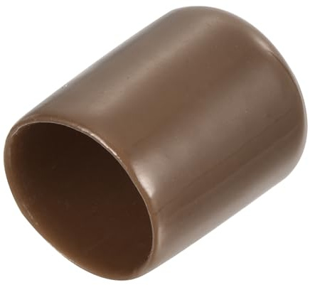 QUARKZMAN 15pcs Embouts en Caoutchouc, 16 mm ID Vis Filetage Protecteur en PVC Embouts de Protection Flexible pour Tube Métallique, Câbles, Fils, Tige, Écrou et Cache Boulon, Brun