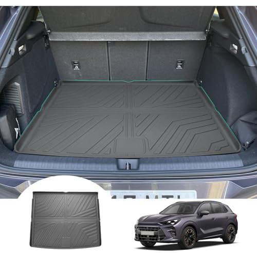 GAFAT Compatible con Cupra Terramar 2025 2026 Hybrid/Plug-in Hybrid Alfombrilla de Maletero, Fácil de Plegar, TPE Todo Tipo de Climas, Bord Alto Escaneo 3D Multifunción, Terramar Accesorios (Superior)