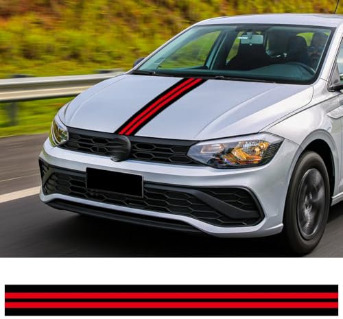 Auto Motorhaube Motorhaube Aufkleber, für VW Polo 6R 6C 9N2 9J GTI Auto Modifikation PVC Racing Style Aufkleber Auto Tuning Zubehör