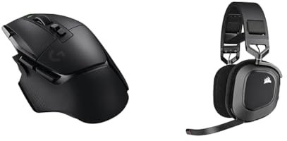 Logitech G G502 X & CORSAIR HS80 RGB Over Ear WIRELESS