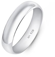 Amberta Massiver 925 Sterling Silber Ehering Mann | 5 6 8 mm Silber Poliert Daumenring Komfort Passform Bandring Herren: 5 mm - Größe 65