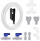 HAXIHA Wasserzulaufleitung Universal Anschluss-Set 10 M,Kühlschrankschlauch,10 Stück RO Water Filter Fitting Schlauchverbinder,für 3/8 Zoll Schlauch.Wasserschlauch(Y+T+I+L Typ Combo+Absperrventil)