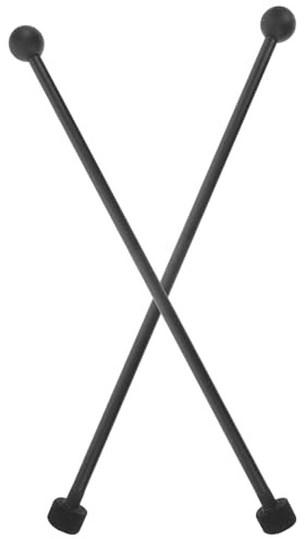 Doppelseitige Xylophonschlägel 2 Stück für Marimba und Glockenspiel | Rutschfeste Oberfläche, Edelstahl Gummi Filz, Musikunterricht für Lehrkräfte und Schüler, Schwarz
