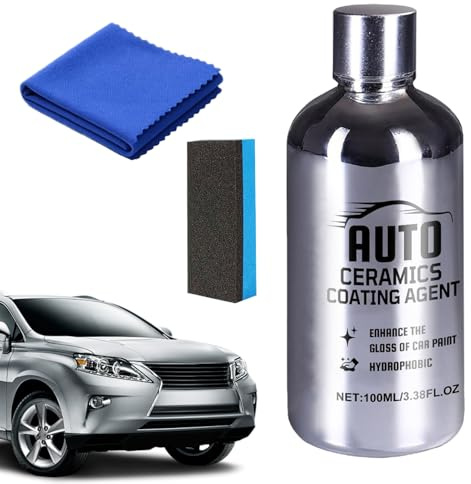 Sigillatura in ceramica per auto, 100 ml, lucida riparazione della vernice, con in microfibra e set di sigillatura in ceramica, per auto, camion, trattore, SUV cerchione moto