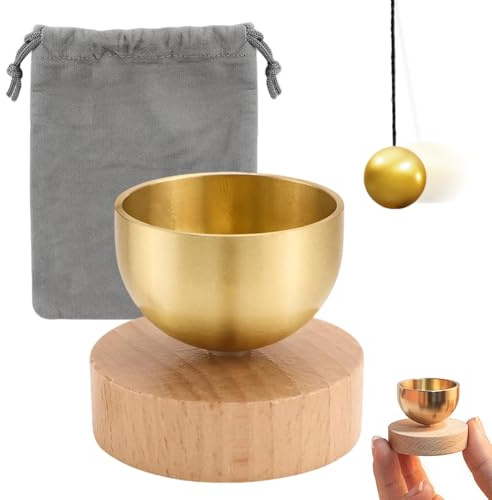 Meditationsklangschale, Klein Tibetische Klangschale mit Glocke, Flangschale Klein Tibetische, Klangschalenkissen& Messingglocke Yoga Meditation, für Yoga, Meditation und Entspannung, Achtsamkeit