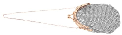 TOVINANNA Porte-Monnaie en Métal de Style Victorien, Pochette Vintage Femme | Acier Inoxydable, Maille Compacte et Légère, Organisation Pratique, pour Photos et Événements à Thème