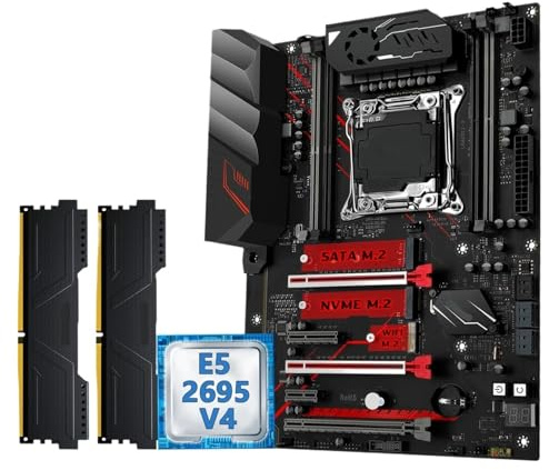 Kompatibel mit LGA2011-3 Motherboard Combo mit Xeon E5 CPU, 16 GB DDR4 RAM und TPM-Schnittstelle(Motherboard+CPU)