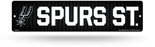 Rico Industries NBA San Antonio Spurs 16-Inch Plastic Street Sign Décor