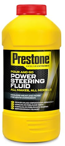 Prestone Power Steering Fluid, All Makes All Models, High Performance Power Steering Fluid, Prevent Corrosion, Reduce Wear & Noise, Reliable Hydraulic Steering Fluid, Essential Car Accessories, 355ml