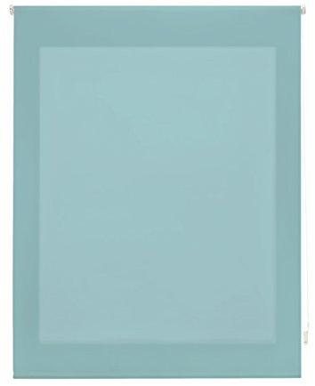 Uniestor Liso Estor enrollable translúcido - Celeste, 140 x 175 cm (Ancho por Alto). Tamaño de la Tela 137 x 170 cm. Estores para ventanas