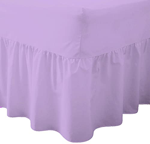 R&Z Luxuary Plain Polycotton Fitted Valance Sheet SIngle, DOuble, King, Super King (Lilac, Super KIng)