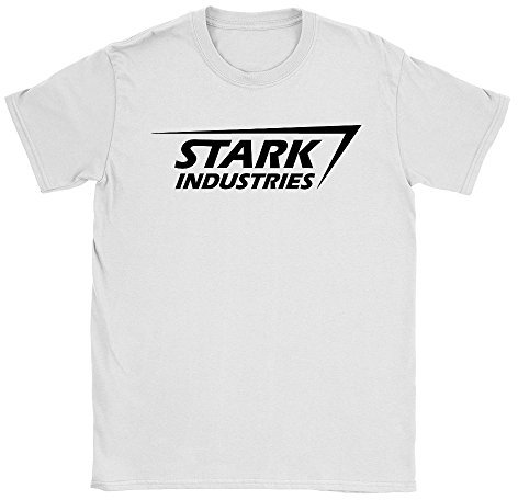 Stark Industries Mens T-Shirt Medium White Iron Man Cool Funny Gift