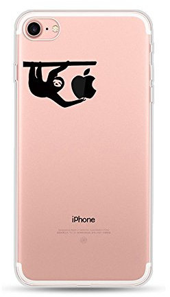 CrazyLemon Kreativ Hülle für iPhone 8 iPhone 7, Transparent Klar Weich TPU Silikon Handyhülle Durchsichtig Niedlich AFFE Muster Leicht Vollschutz Schutzhülle für iPhone 8 iPhone 7 4.7 - Pattern 24