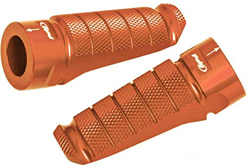 Puig 6301T Footpegs CNC machined aluminium, Orange
