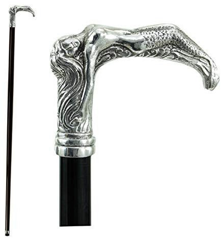 Cavagnini Eleganter Damen-Gehstock Mit Poliertem Silber-Finish Und Namensgravur