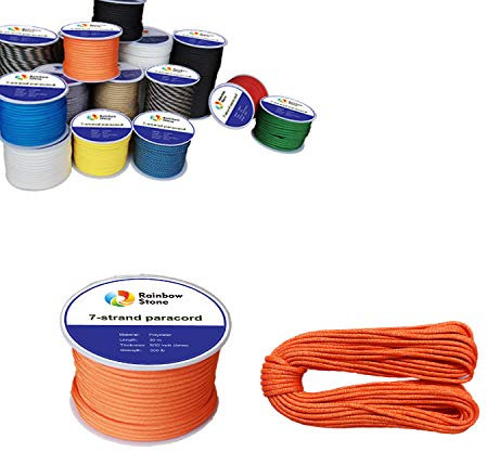Paracord 7-Strand 550lb Strength 4mm utility rope 30m Reel Radish Orange