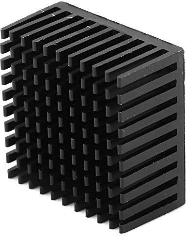 5PCS Aluminium Kühlkörper, Kühlkörpermodul Kühlrippe Kühler Finne für Lüfterplatine, Kühlkörper 40 x 20 x 40 mm Kühlkörper Thermisch(Schwarz)
