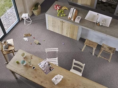 PVC Bodenbelag Vinylboden im Sand-Design, dunkelgrau, DIN-A4 Musterstück